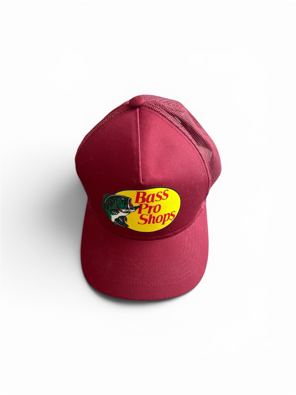 Bass Pro Shops Red Trucker Hat Snapback Mesh Fishing